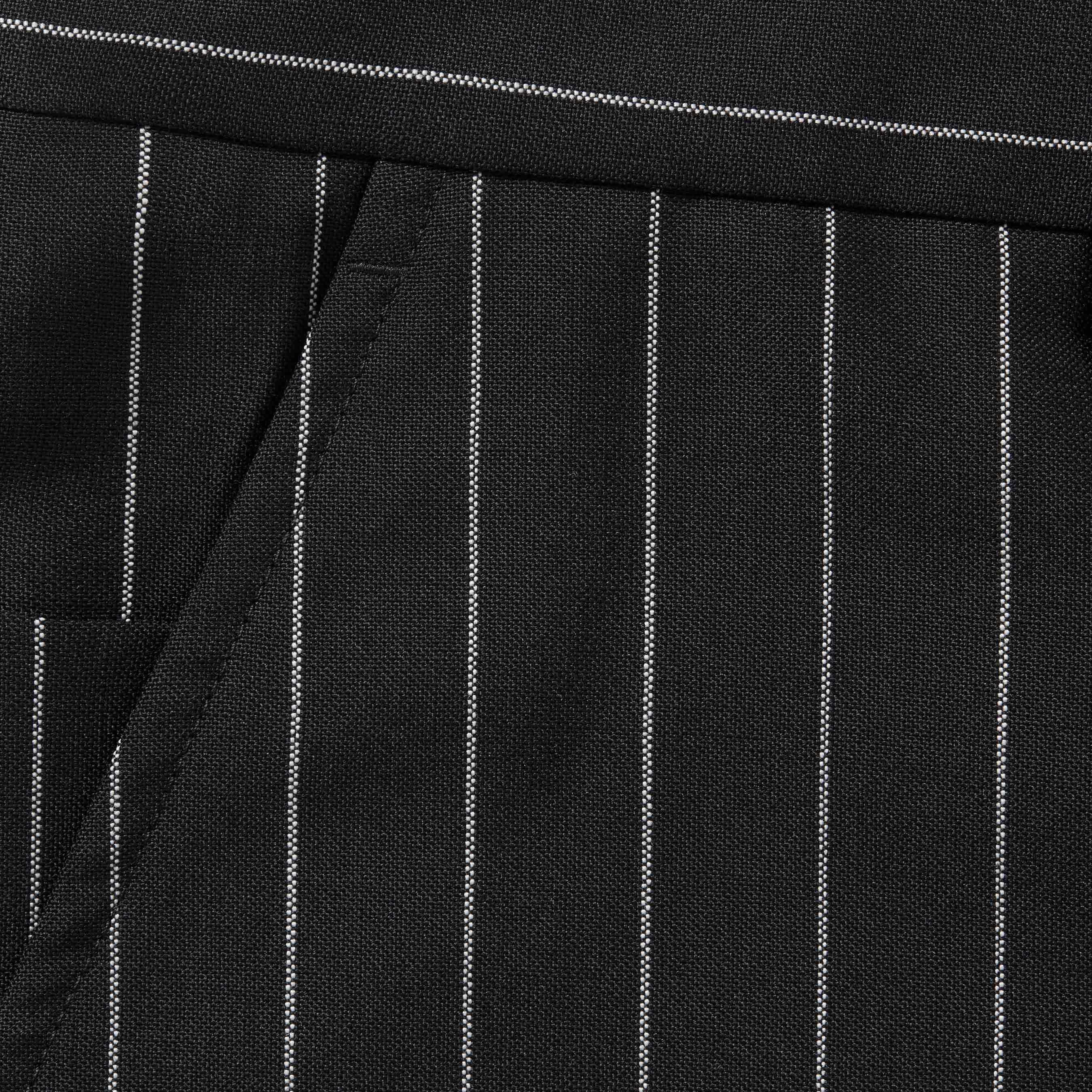 Pinstripe Wool Trouser Short view 5